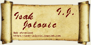 Isak Jolović vizit kartica